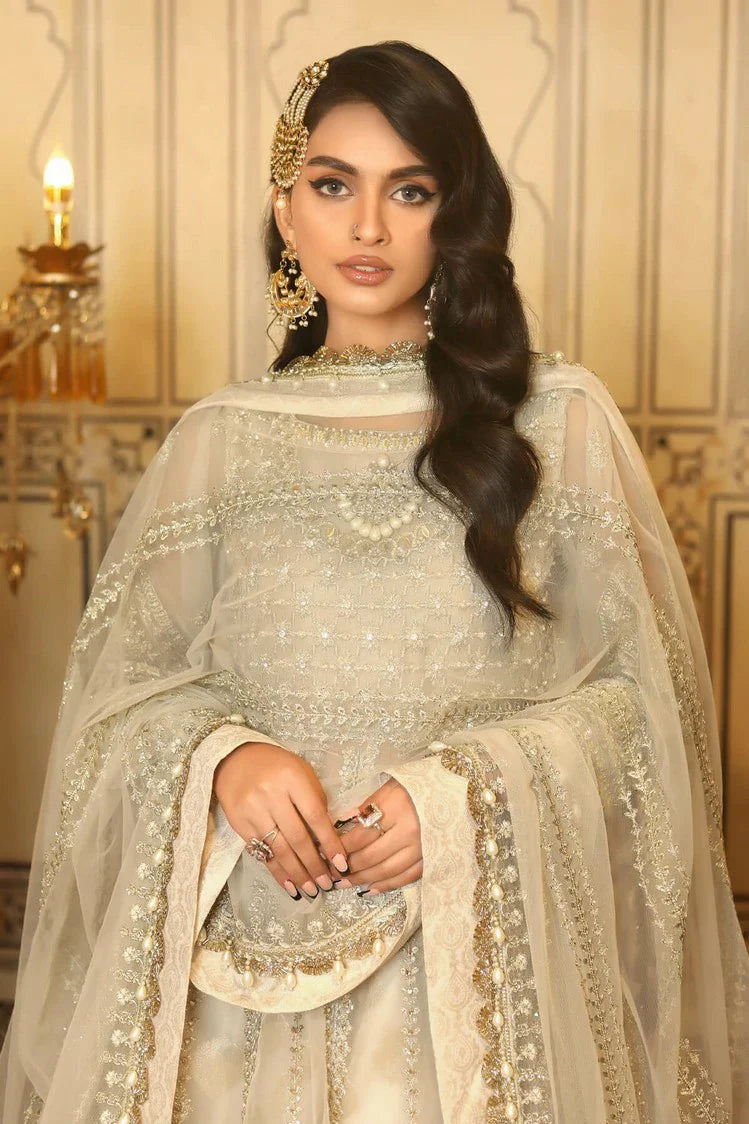 Picture of Raeesa - Nooraniyat Wedding Edition - D6-Rose White - Unstitched - Available at Raja Sahib