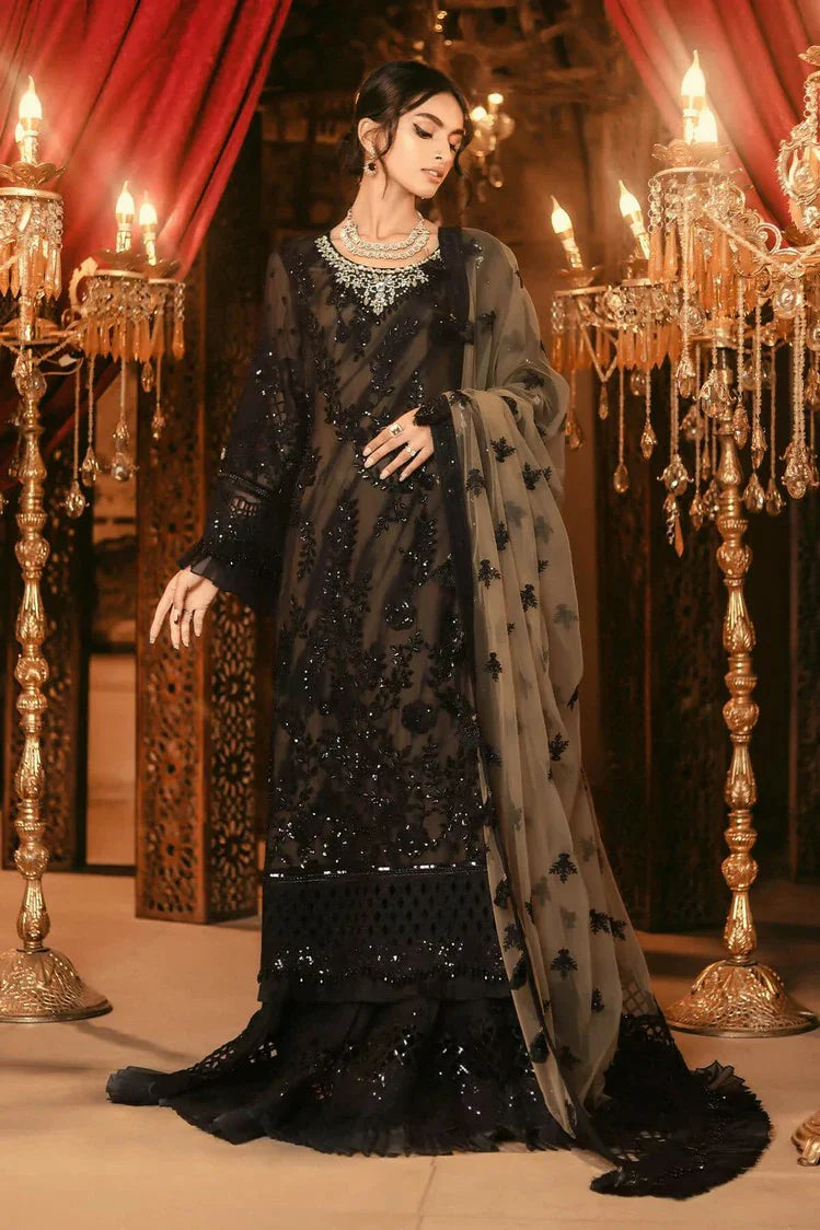 Picture of Raeesa - Nooraniyat Wedding Edition - D7-Midnight Black - Unstitched - Available at Raja Sahib