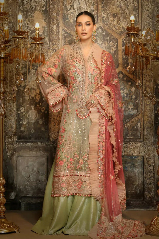 Picture of Raeesa - Nooraniyat Wedding Edition - D8-Blushing Peach - Unstitched - Available at Raja Sahib