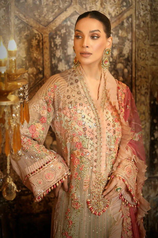 Picture of Raeesa - Nooraniyat Wedding Edition - D8-Blushing Peach - Unstitched - Available at Raja Sahib