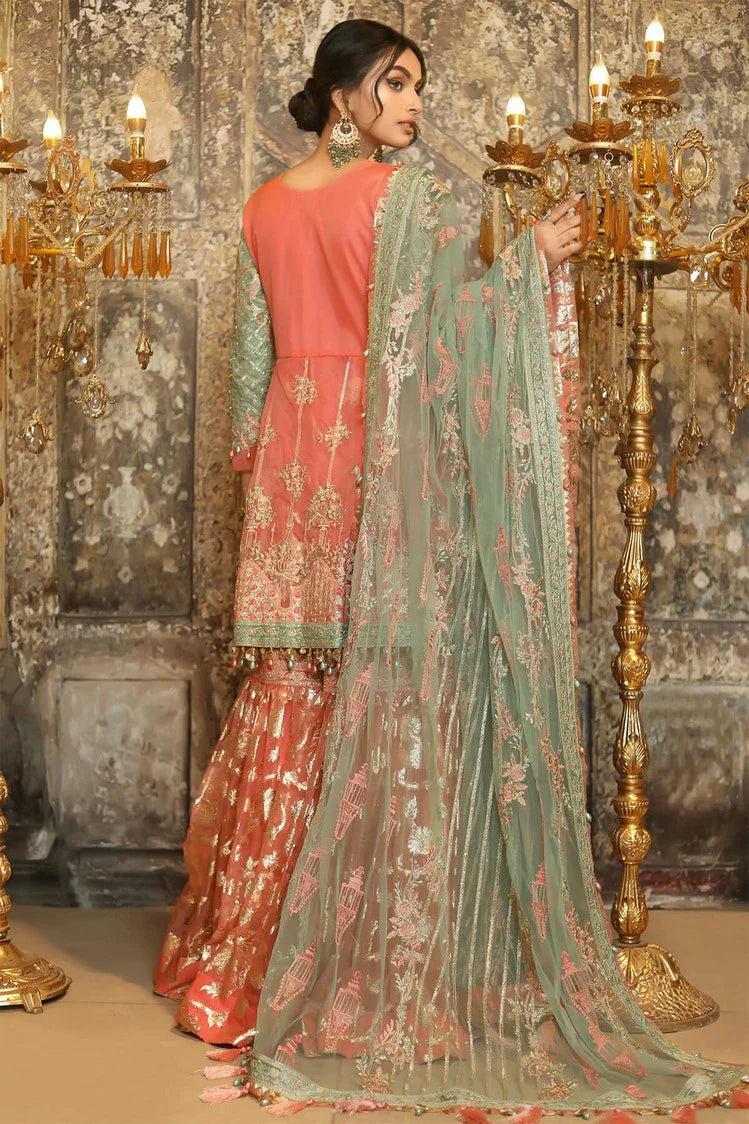 Picture of Raeesa - Nooraniyat Wedding Edition - D9-Peach Orange - Unstitched - Available at Raja Sahib