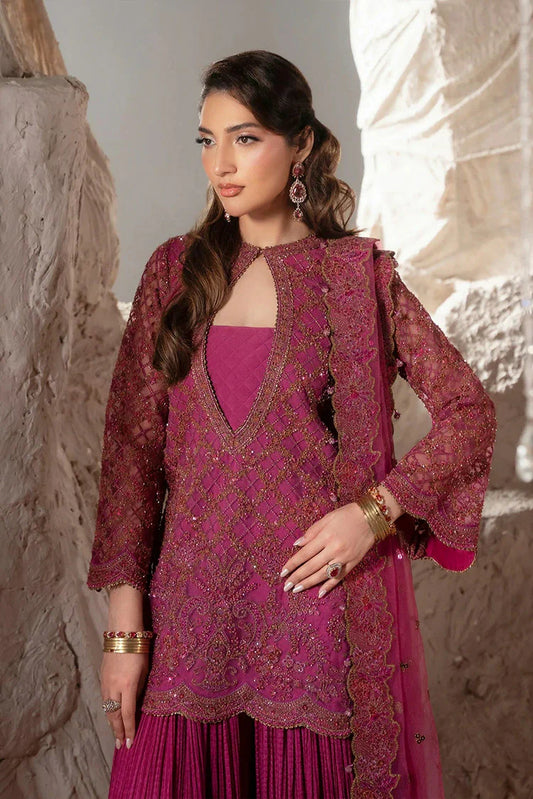 Picture of Zarizaa - Blink Wedding Festivities - ZB07-3UNE06M-PLUMORE - Unstitched - Available at Raja Sahib