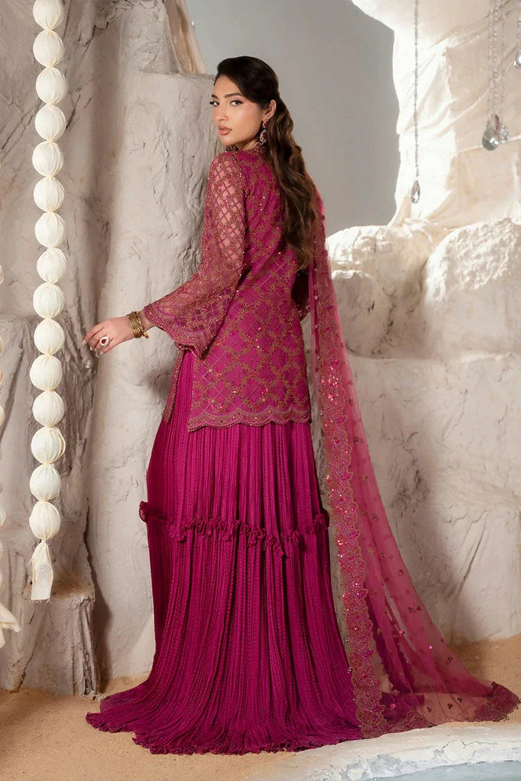 Picture of Zarizaa - Blink Wedding Festivities - ZB07-3UNE06M-PLUMORE - Unstitched - Available at Raja Sahib