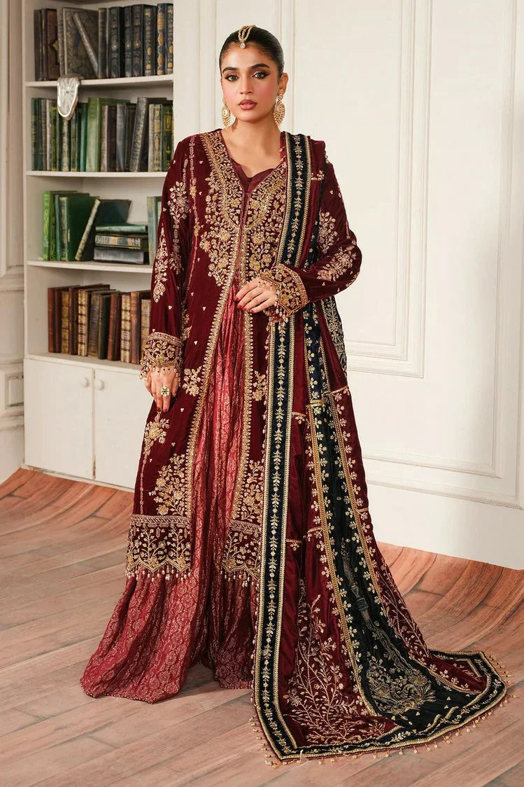 Picture of Raeesa - Sheen Luxury Velvet - HV-03-Sitara - Unstitched - Available at Raja Sahib