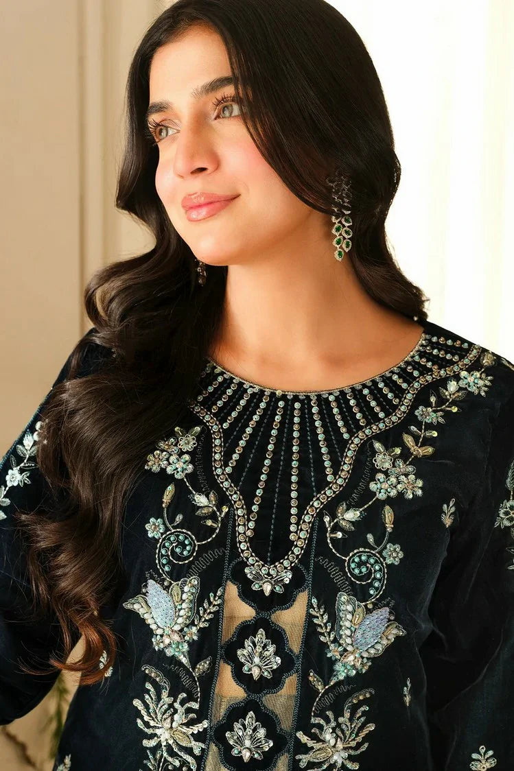 Picture of Raeesa - Sheen Luxury Velvet - HV-05-Zeve - Unstitched - Available at Raja Sahib