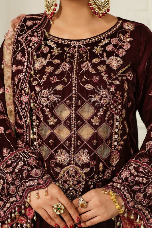 Picture of Raeesa - Sheen Luxury Velvet - HV-07-Poosh - Unstitched - Available at Raja Sahib