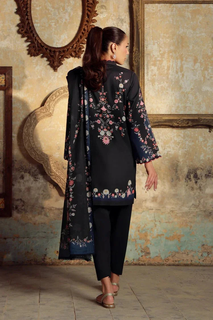 Picture of Sahar - Elara Fall Winter Printed Collection - AW1-25-01-Blue Noir Bloom - Unstitched - Available at Raja Sahib