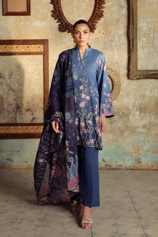 Picture of Sahar - Elara Fall Winter Printed Collection - AW1-25-02-Pink Sky Garden - Unstitched - Available at Raja Sahib