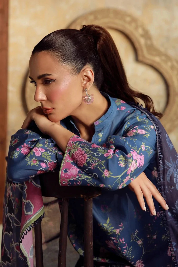 Picture of Sahar - Elara Fall Winter Printed Collection - AW1-25-02-Pink Sky Garden - Unstitched - Available at Raja Sahib