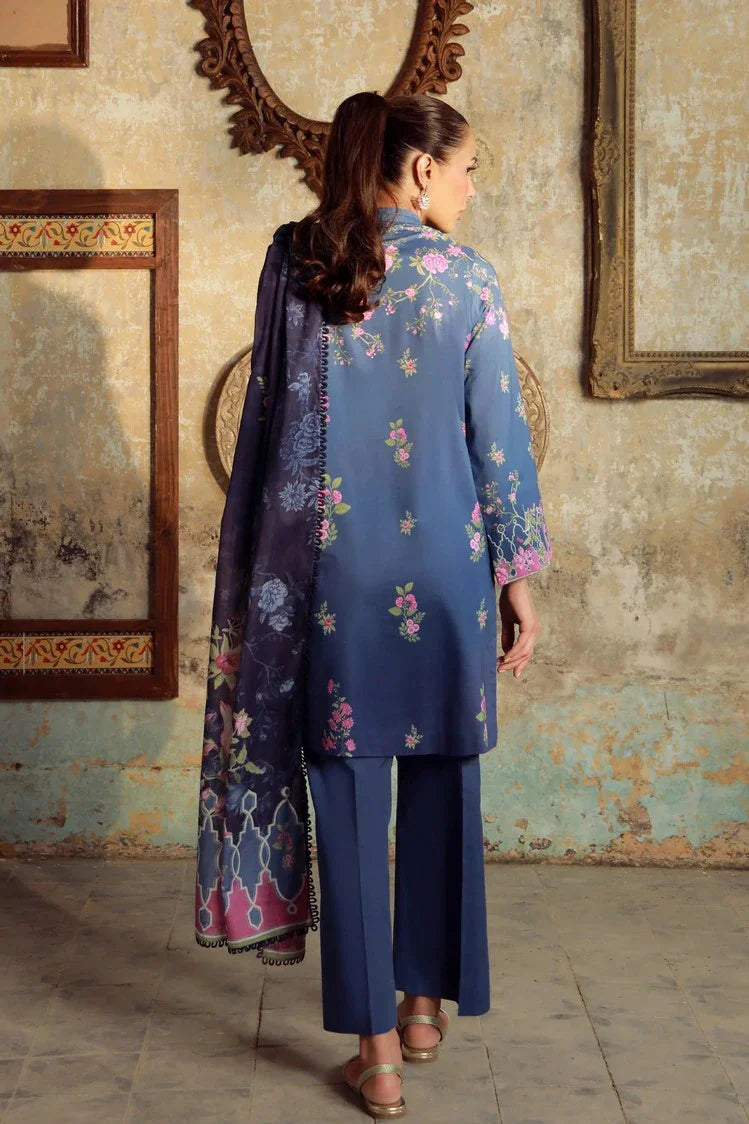 Picture of Sahar - Elara Fall Winter Printed Collection - AW1-25-02-Pink Sky Garden - Unstitched - Available at Raja Sahib
