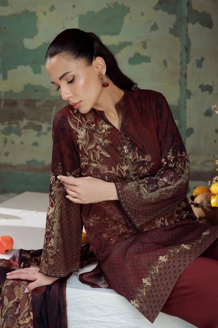 Picture of Sahar - Elara Fall Winter Printed Collection - AW1-25-06-Hazelwood - Unstitched - Available at Raja Sahib