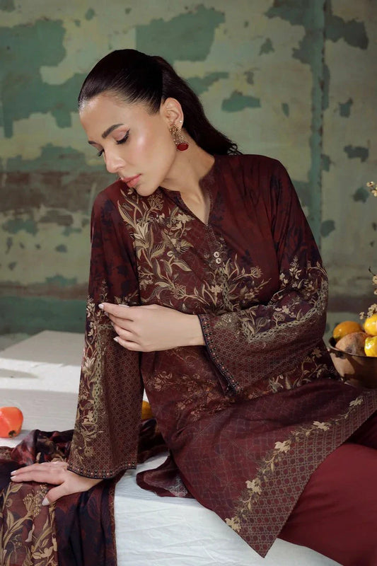 Picture of Sahar - Elara Fall Winter Printed Collection - AW1-25-06-Hazelwood - Unstitched - Available at Raja Sahib