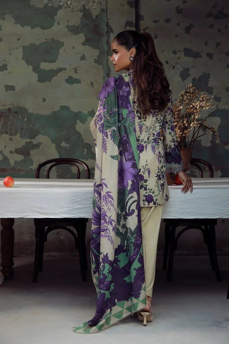 Picture of Sahar - Elara Fall Winter Printed Collection - AW1-25-07-Ivory Wisteria - Unstitched - Available at Raja Sahib