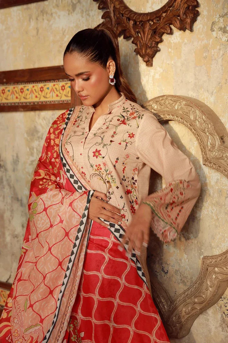 Picture of Sahar - Elara Fall Winter Printed Collection - AW1-25-08-Serene Coral - Unstitched - Available at Raja Sahib