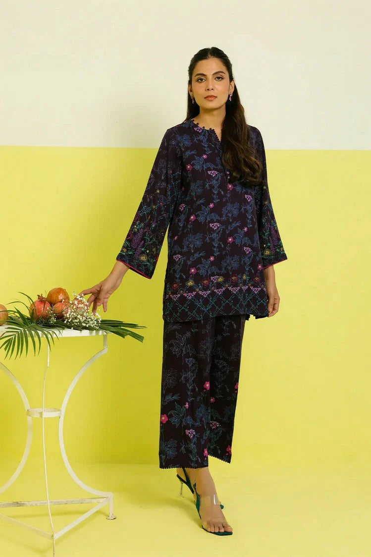 Picture of Sahar - Elara Fall Winter 2 Piece Printed Collection - AW1-25-23-Iris Charm - Unstitched - Available at Raja Sahib