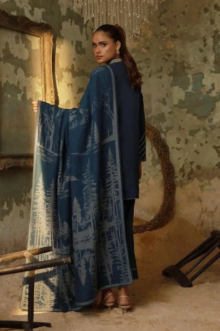 Picture of Sahar - Fall Embroidered Edit - AW1-25-11-Caribbean Mist - Unstitched - Available at Raja Sahib