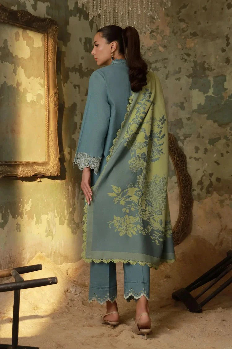 Picture of Sahar - Fall Embroidered Edit - AW1-25-13-Aqua Meadow - Unstitched - Available at Raja Sahib