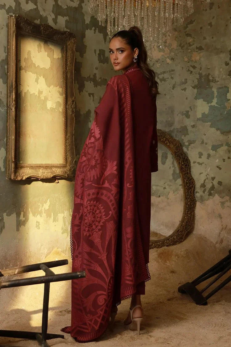 Picture of Sahar - Fall Embroidered Edit - AW1-25-14-Royal Berry - Unstitched - Available at Raja Sahib
