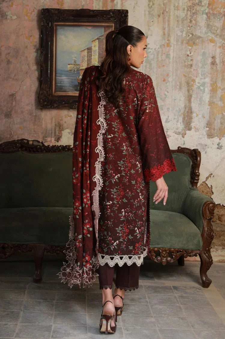 Picture of Sahar - Fall Embroidered Viscose Edit - AW1-25-16-Crimson Amour - Unstitched - Available at Raja Sahib
