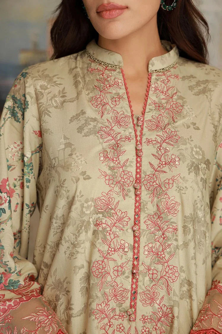 Picture of Sahar - Fall Embroidered Viscose Edit - AW1-25-17-Rose Dust - Unstitched - Available at Raja Sahib