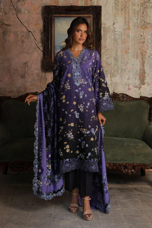 Picture of Sahar - Fall Embroidered Viscose Edit - AW1-25-19-Twilight Iris - Unstitched - Available at Raja Sahib