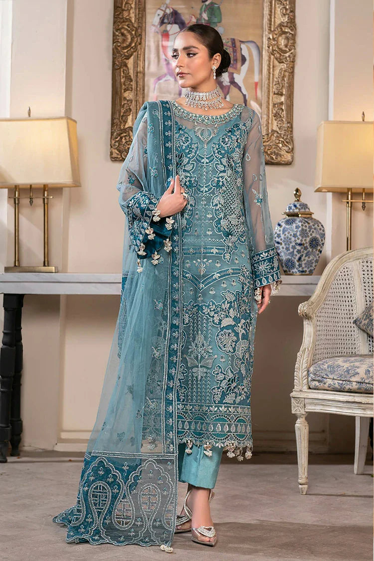 Picture of D 003 Groove SKy JJ Embellished Luxury Collection Vol 2 - Available at Raja Sahib
