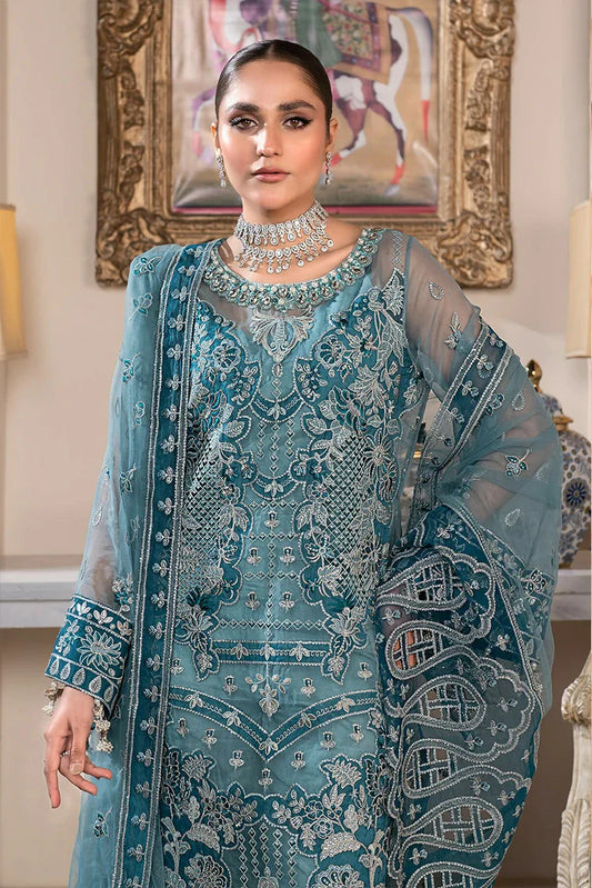 Picture of D 003 Groove SKy JJ Embellished Luxury Collection Vol 2 - Available at Raja Sahib