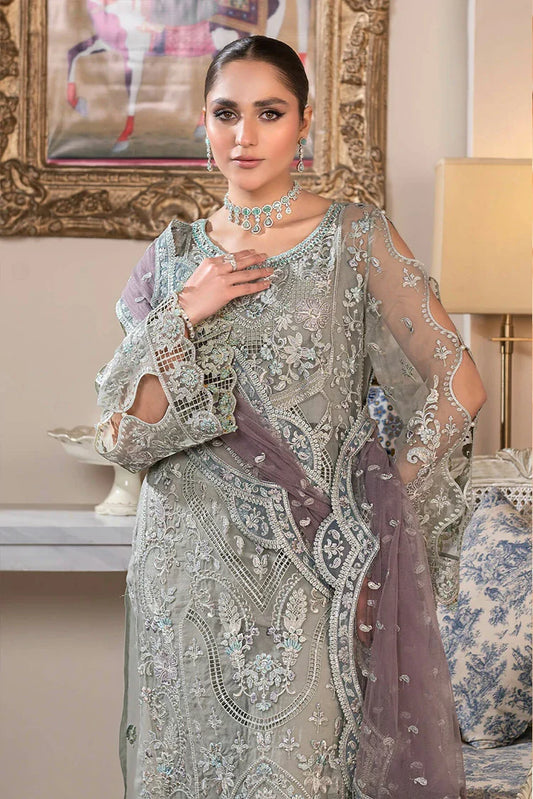 Picture of D 006 Gray Smoke JJ Embellished Luxury Collection Vol 2 - Available at Raja Sahib