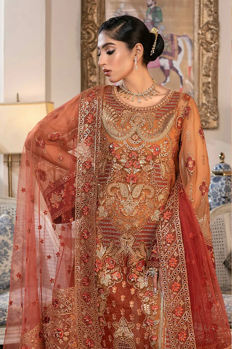 Picture of D 007 Barg Mustard JJ Embellished Luxury Collection Vol 2 - Available at Raja Sahib