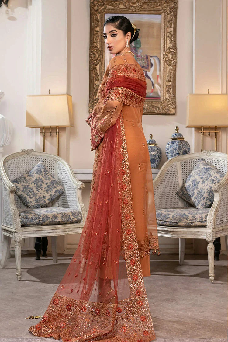 Picture of D 007 Barg Mustard JJ Embellished Luxury Collection Vol 2 - Available at Raja Sahib