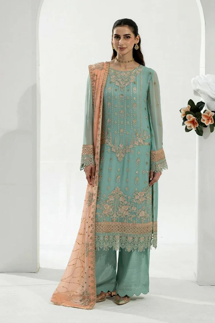 Picture of Noor e Fajar - Zahra Luxury Festive Chiffon Collection - ZR-02 - Unstitched - Available at Raja Sahib