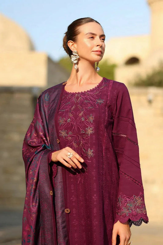 Picture of Rang Rasiya - Carnation Winter Luxury Shawl Edit - 11 Espresso - Unstitched - Available at Raja Sahib