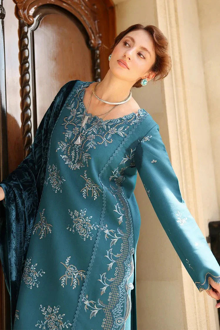 Picture of Rang Rasiya - Carnation Winter Luxury Shawl Edit - 01 Mint - Unstitched - Available at Raja Sahib