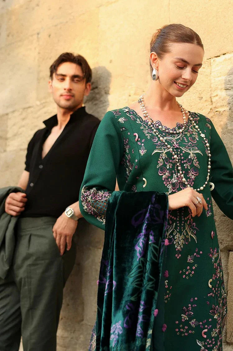 Picture of Rang Rasiya - Carnation Winter Luxury Shawl Edit - 04 Matcha - Unstitched - Available at Raja Sahib