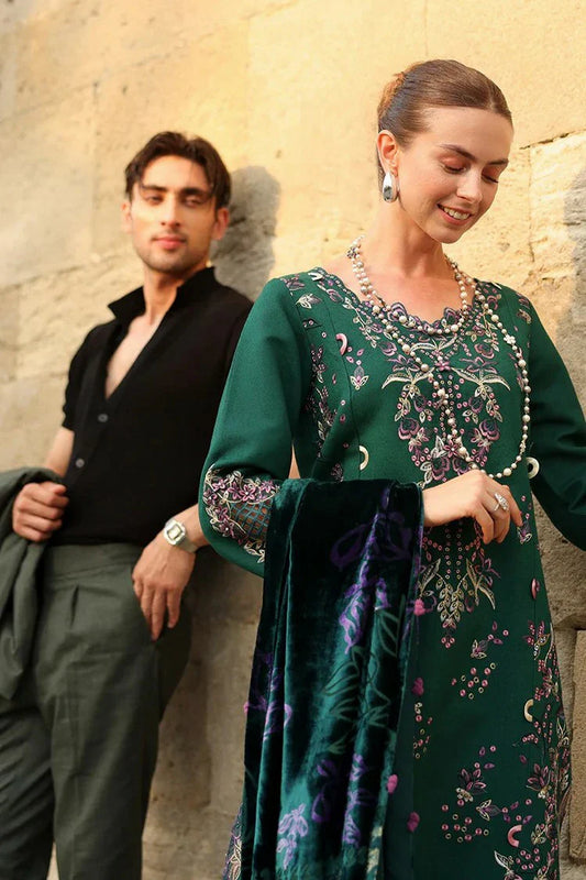 Picture of Rang Rasiya - Carnation Winter Luxury Shawl Edit - 04 Matcha - Unstitched - Available at Raja Sahib