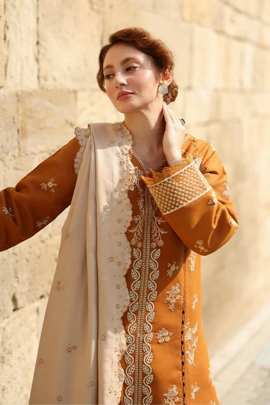 Picture of Rang Rasiya - Carnation Winter Luxury Shawl Edit - 07 Cappuccino - Unstitched - Available at Raja Sahib