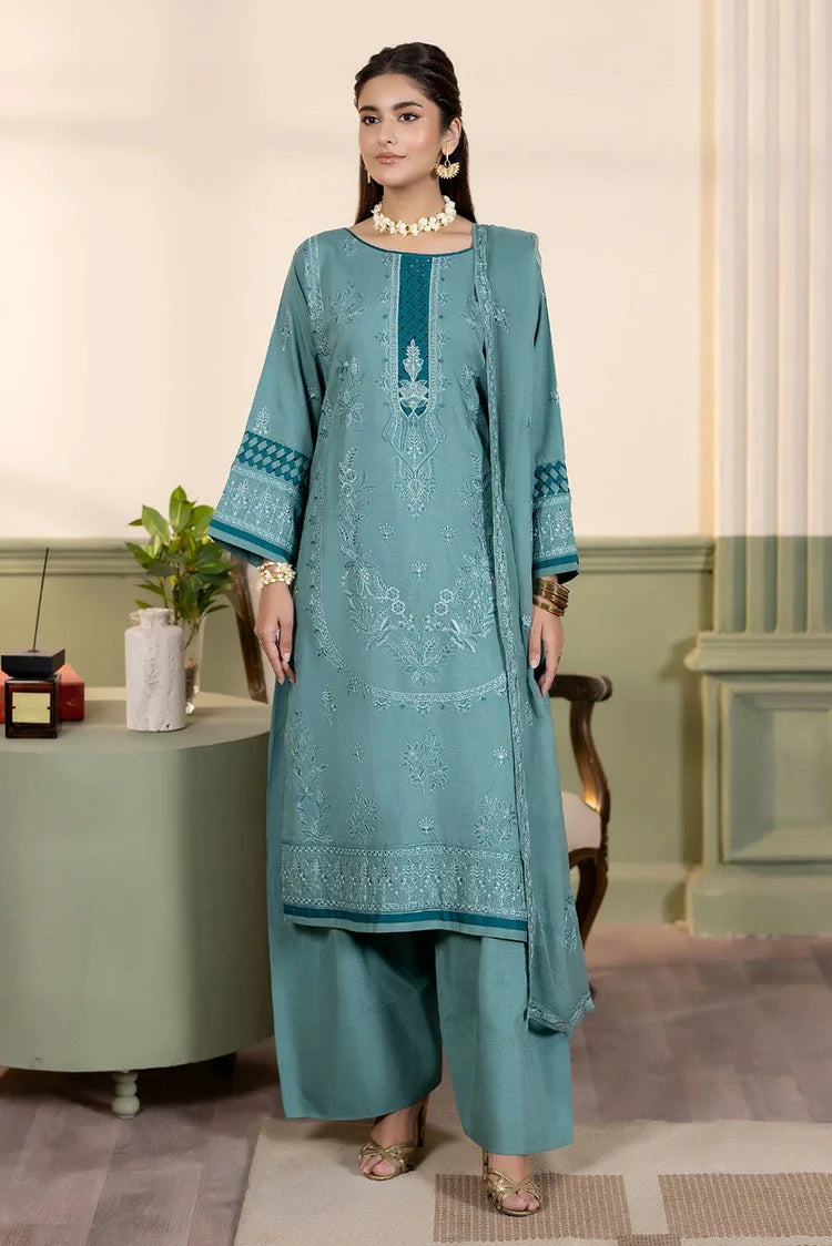 Picture of Noor e Fajar - Nisha Embroidered Winter Raw Silk Collection - IS-010 - Unstitched - Available at Raja Sahib