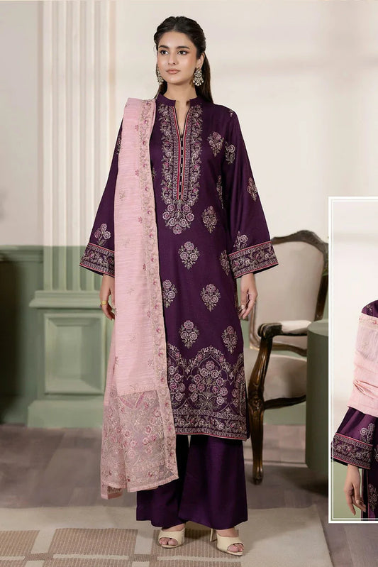 Picture of Noor e Fajar - Nisha Embroidered Winter Raw Silk Collection - IS-011 - Unstitched - Available at Raja Sahib