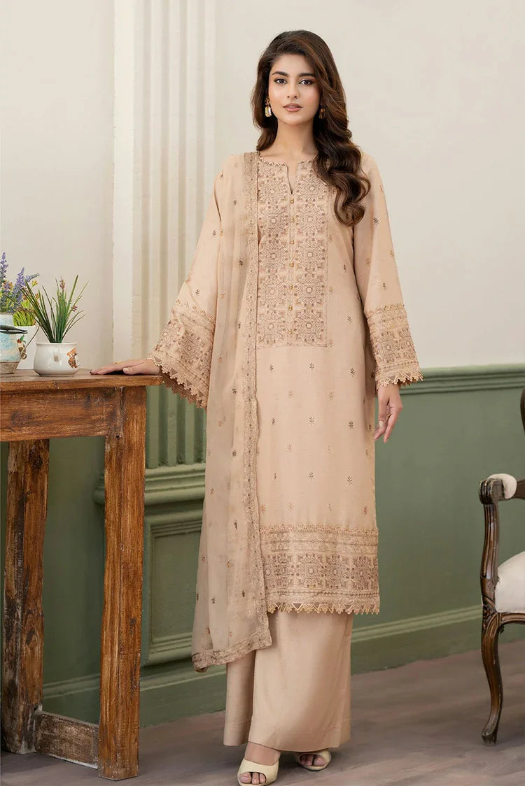 Picture of Noor e Fajar - Nisha Embroidered Winter Raw Silk Collection - IS-003 - Unstitched - Available at Raja Sahib