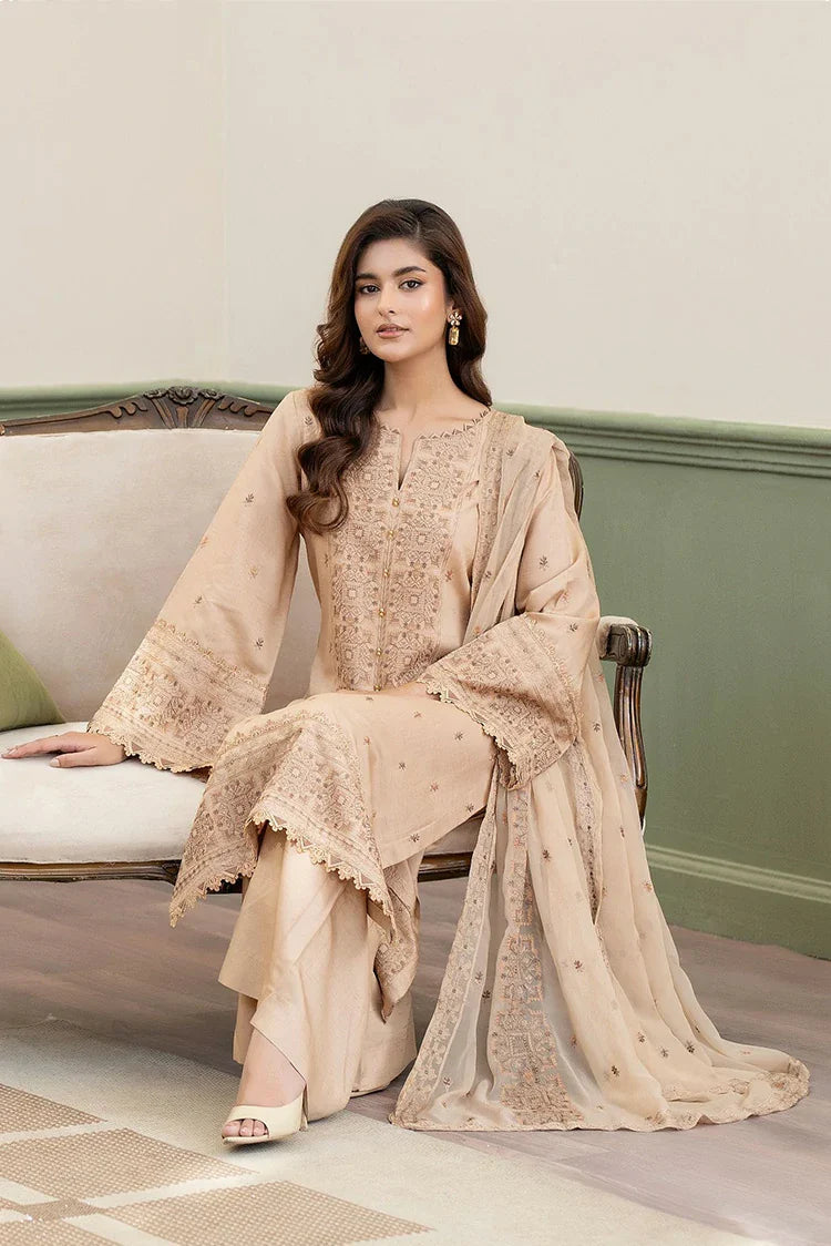 Picture of Noor e Fajar - Nisha Embroidered Winter Raw Silk Collection - IS-003 - Unstitched - Available at Raja Sahib