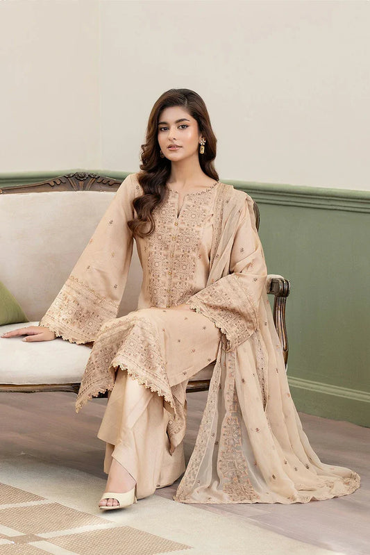 Picture of Noor e Fajar - Nisha Embroidered Winter Raw Silk Collection - IS-003 - Unstitched - Available at Raja Sahib