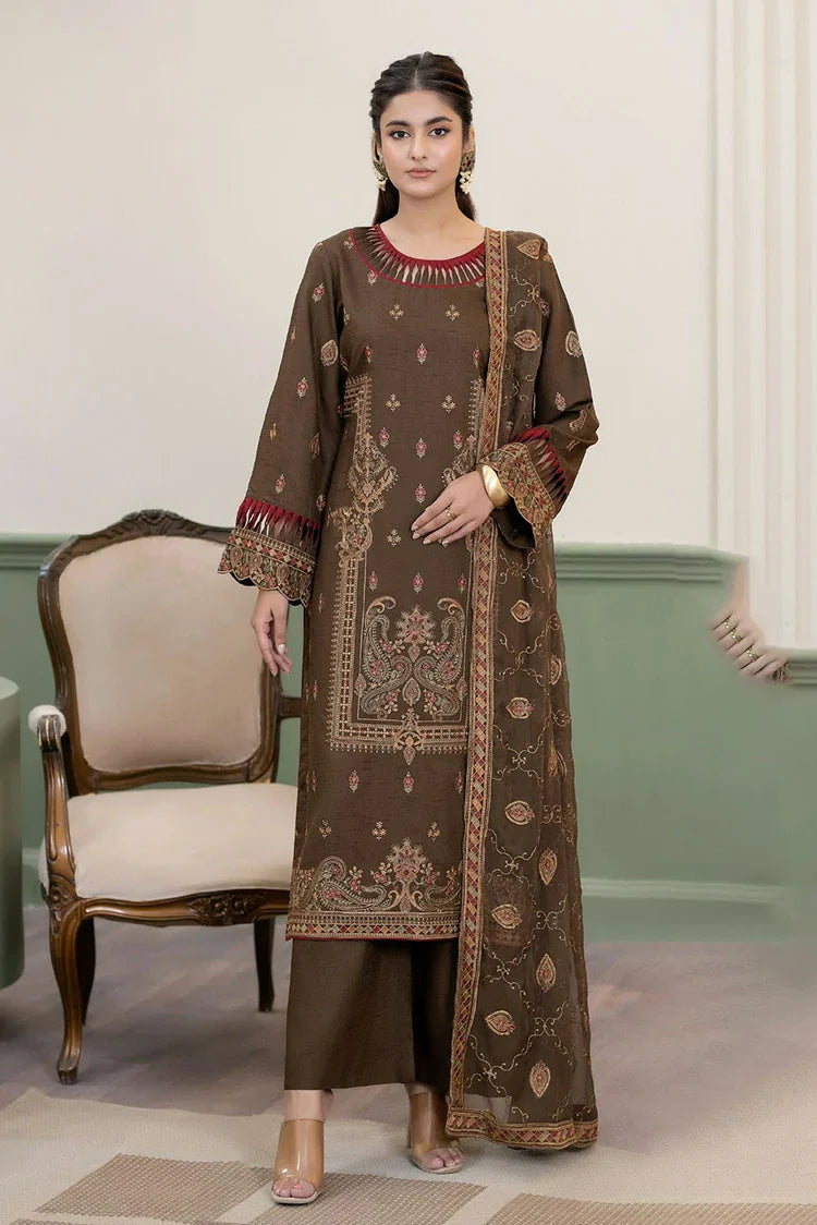 Picture of Noor e Fajar - Nisha Embroidered Winter Raw Silk Collection - IS-007 - Unstitched - Available at Raja Sahib