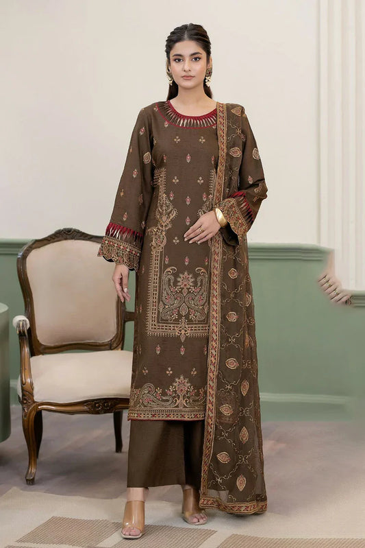Picture of Noor e Fajar - Nisha Embroidered Winter Raw Silk Collection - IS-007 - Unstitched - Available at Raja Sahib