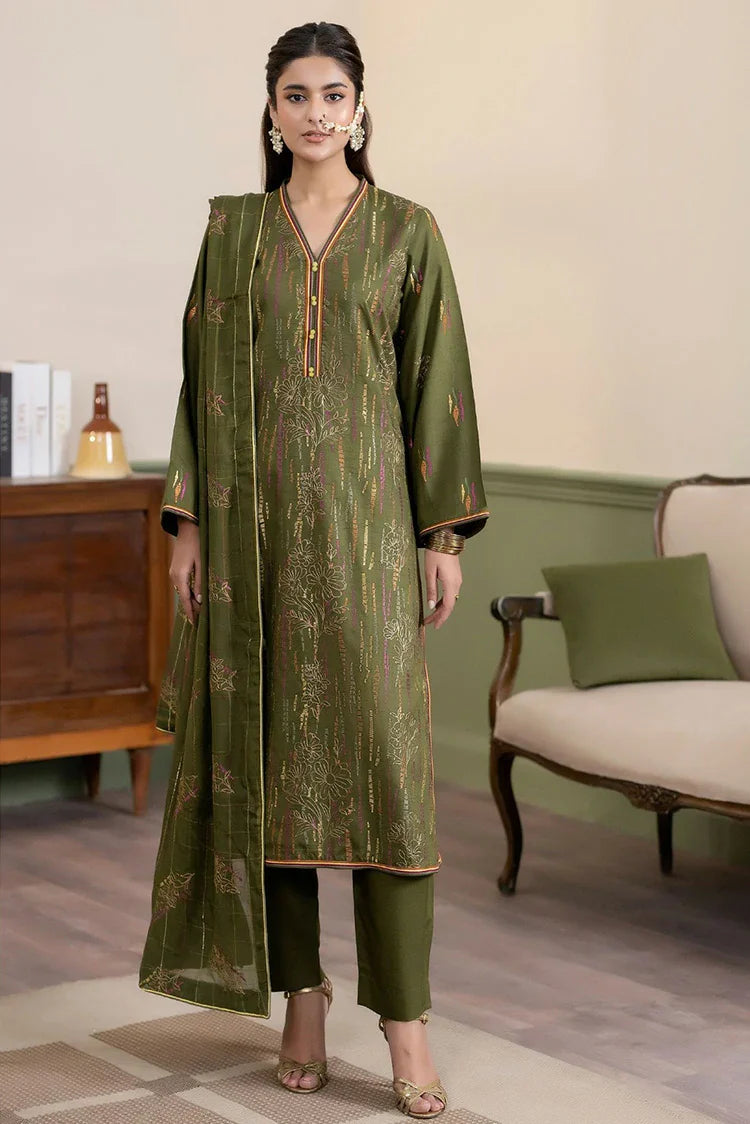 Picture of Noor e Fajar - Nisha Embroidered Winter Raw Silk Collection - IS-009 - Unstitched - Available at Raja Sahib