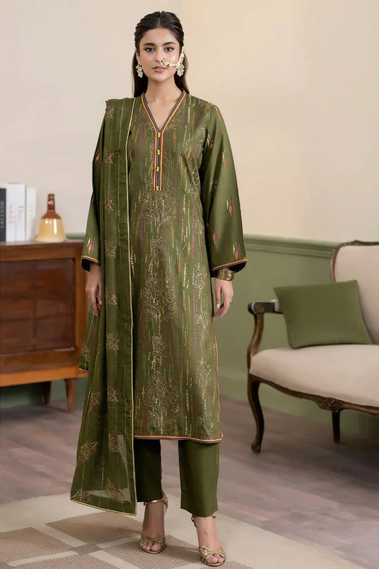 Picture of Noor e Fajar - Nisha Embroidered Winter Raw Silk Collection - IS-009 - Unstitched - Available at Raja Sahib