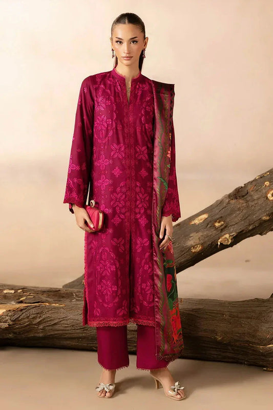 Picture of Rajbari - Sareen Premium Viscose Chikankari Collection - Design 10 - Unstitched - Available at Raja Sahib