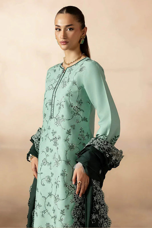 Picture of Rajbari - Sareen Premium Viscose Chikankari Collection - Design 11 - Unstitched - Available at Raja Sahib
