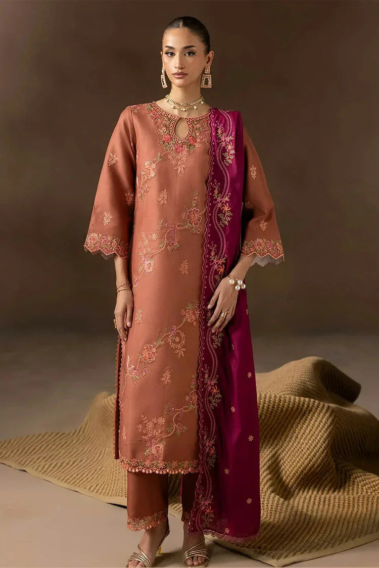 Picture of Rajbari - Sareen Premium Viscose Chikankari Collection - Design 12 - Unstitched - Available at Raja Sahib