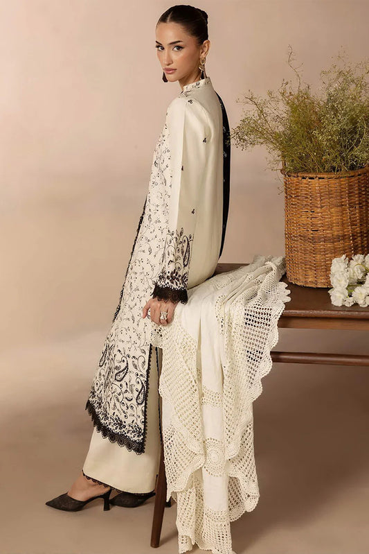Picture of Rajbari - Sareen Premium Viscose Chikankari Collection - Design 01 - Unstitched - Available at Raja Sahib