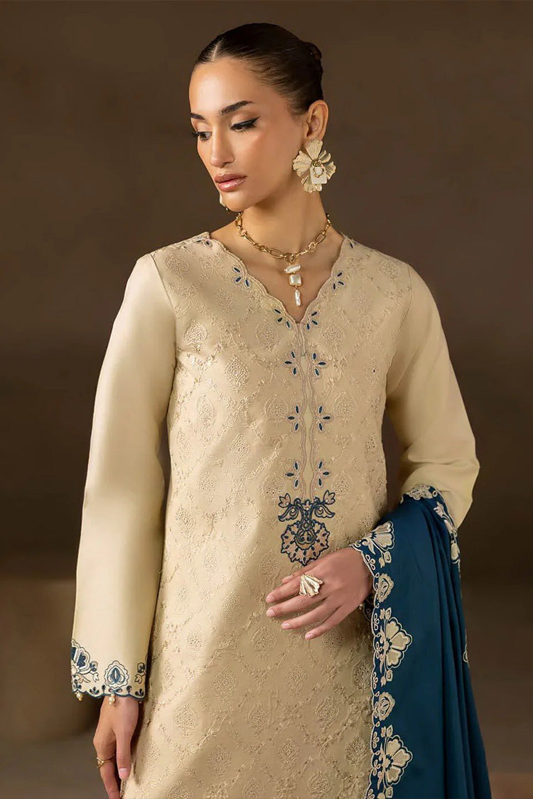 Picture of Rajbari - Sareen Premium Viscose Chikankari Collection - Design 06 - Unstitched - Available at Raja Sahib